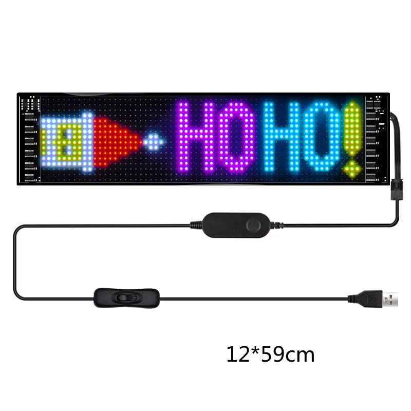 Led Car Sign, Light up Your Ride/ Programmable Flexible Digital Sign.