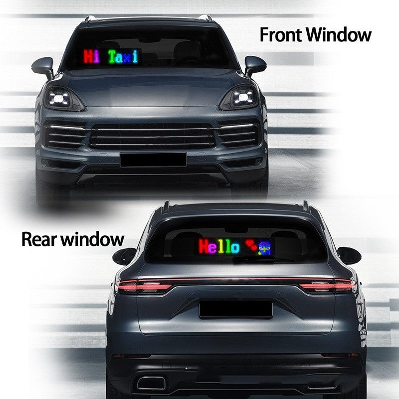 Led Car Sign, Light up Your Ride/ Programmable Flexible Digital Sign.