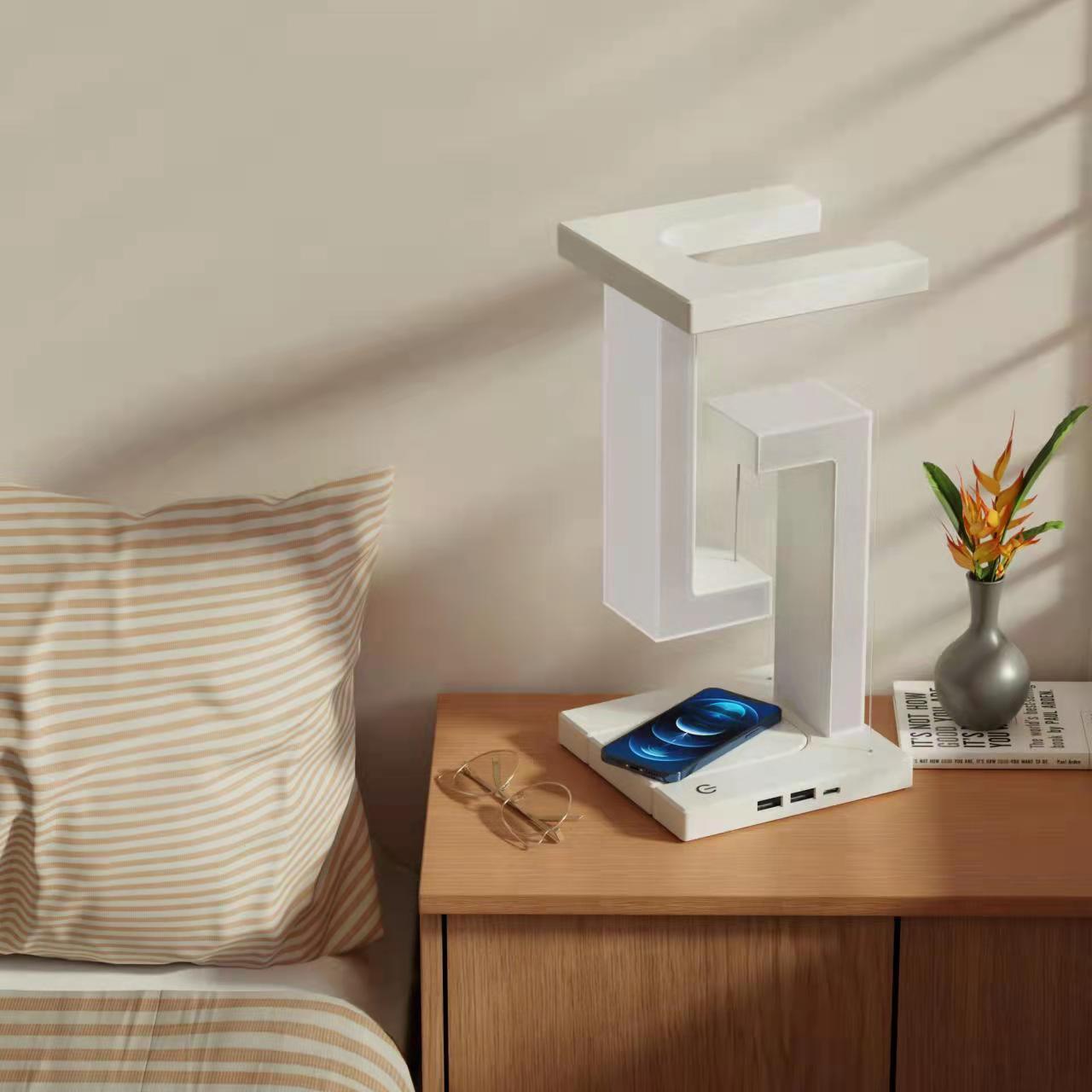 3IN1  Anti Gravity Wireless Charging Table Lamp