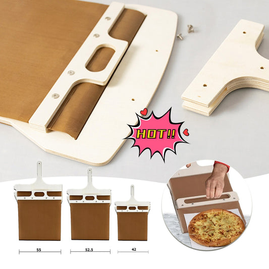 Sliding Pizza Peel - Wood Pizza Slider Smart ，Pizza Peel Slider That Transfer Pizza Perfectly AND Non Stick Pizza Slider