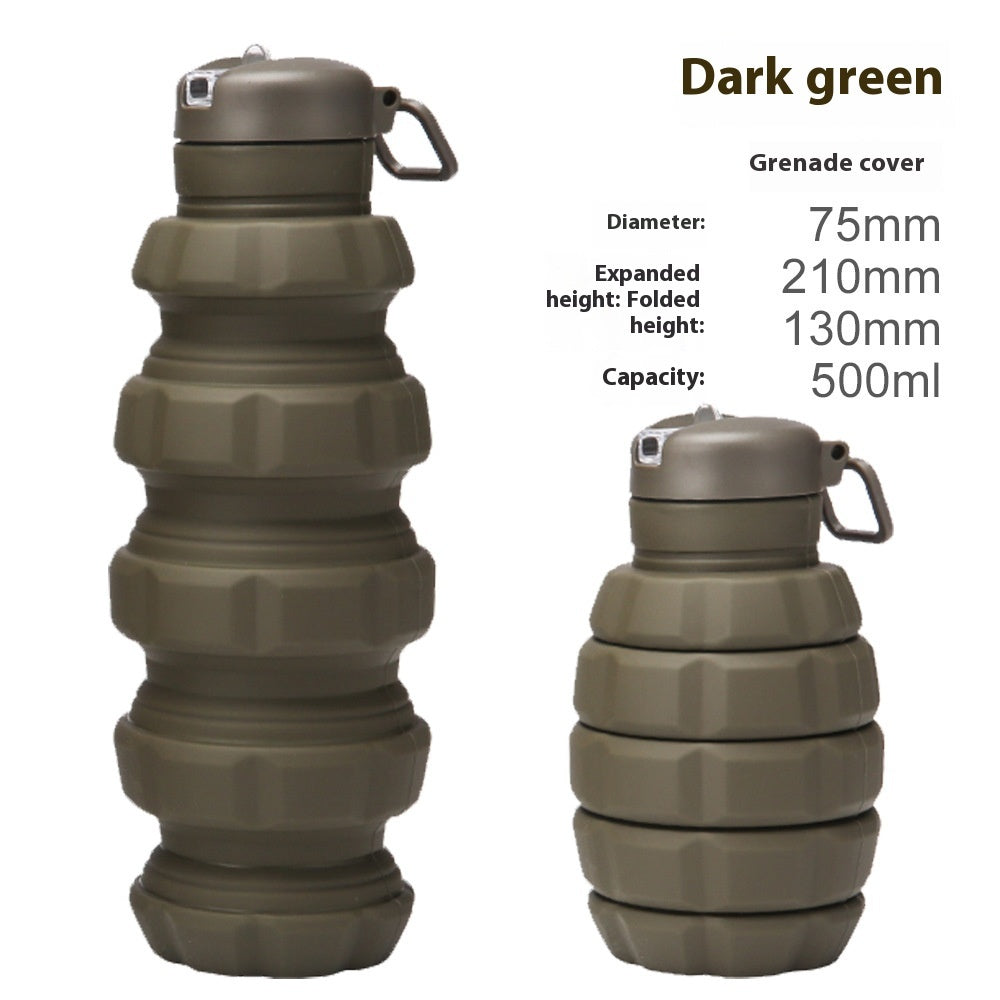 Grenade Camouflage Water Bottle Portable Silicone