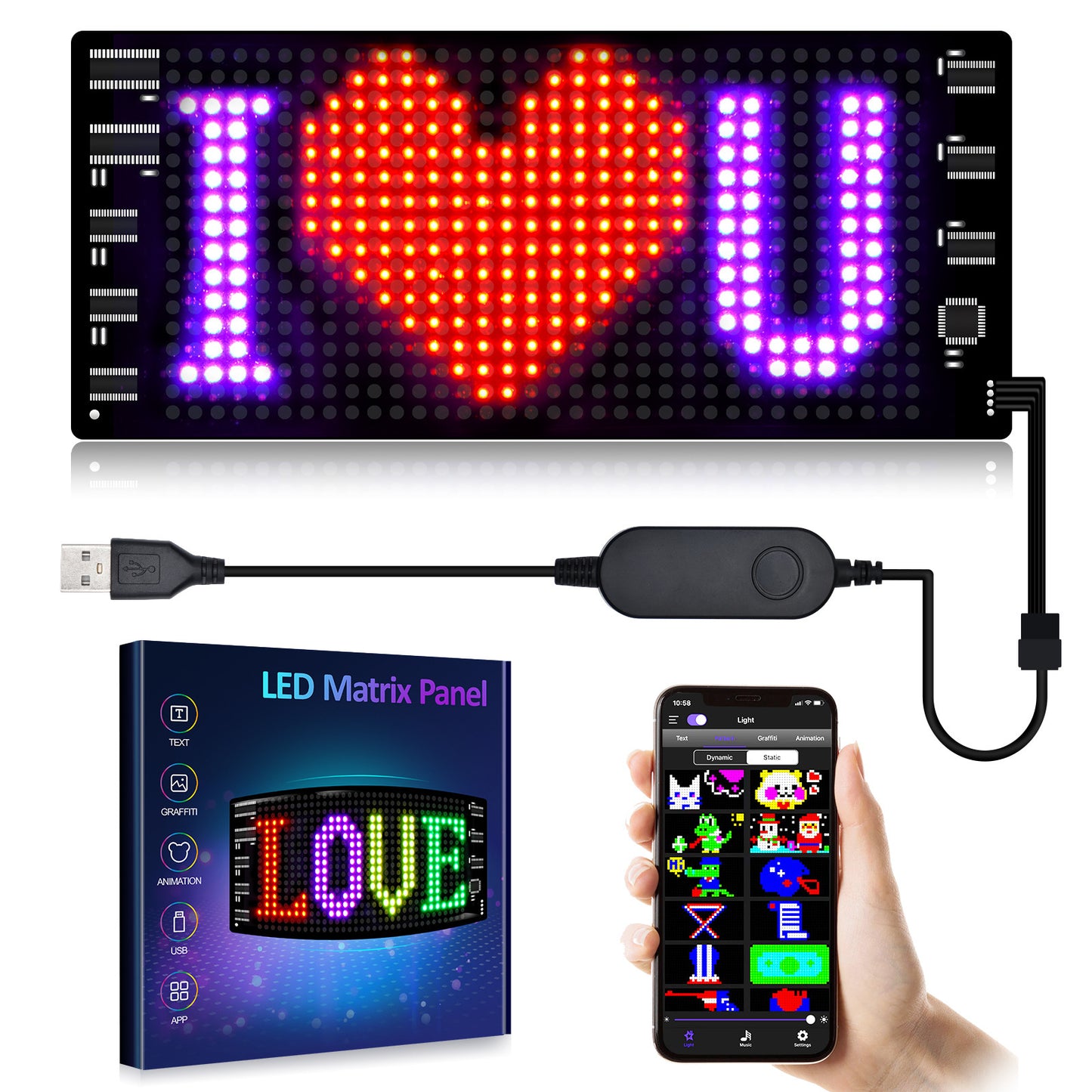 Led Car Sign, Light up Your Ride/ Programmable Flexible Digital Sign.