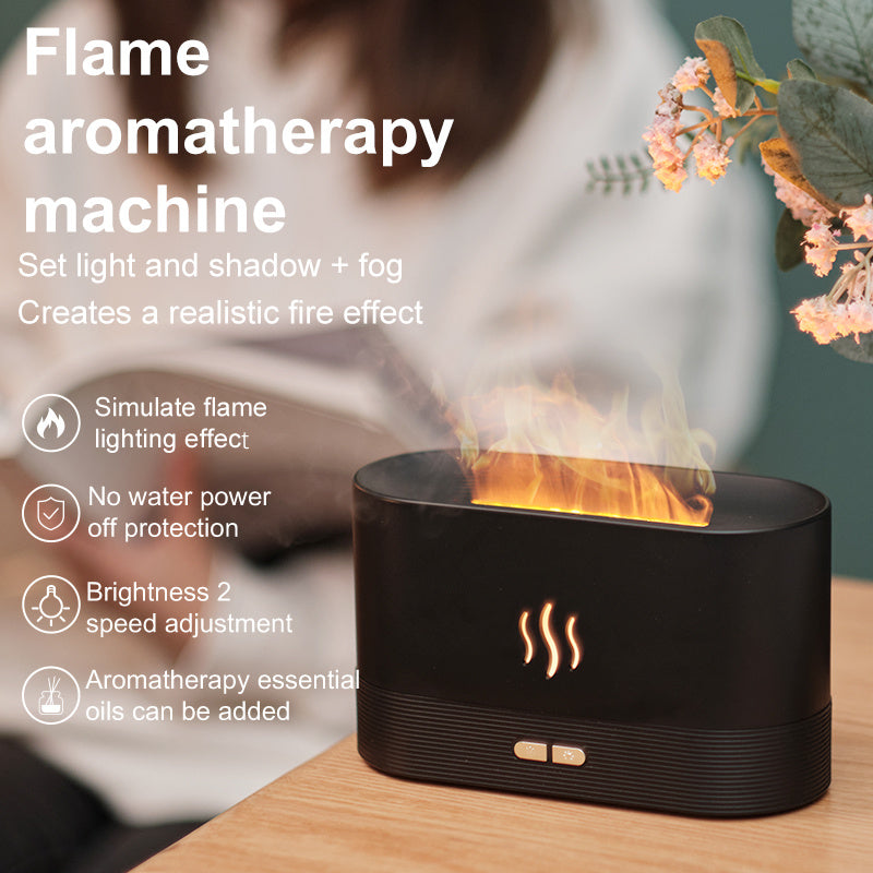 Flame Air Diffuser Humidifier,Upgraded Scent Diffuser for Essential Oils,Ultrasonic Aromatherap.