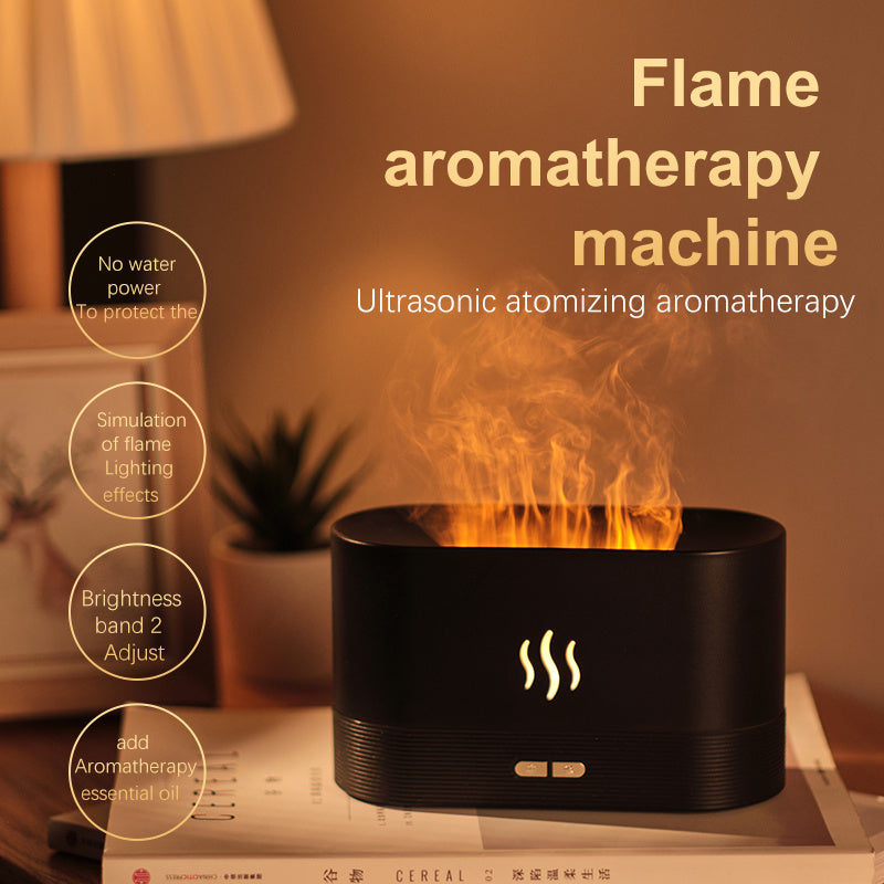 Flame Air Diffuser Humidifier,Upgraded Scent Diffuser for Essential Oils,Ultrasonic Aromatherap.