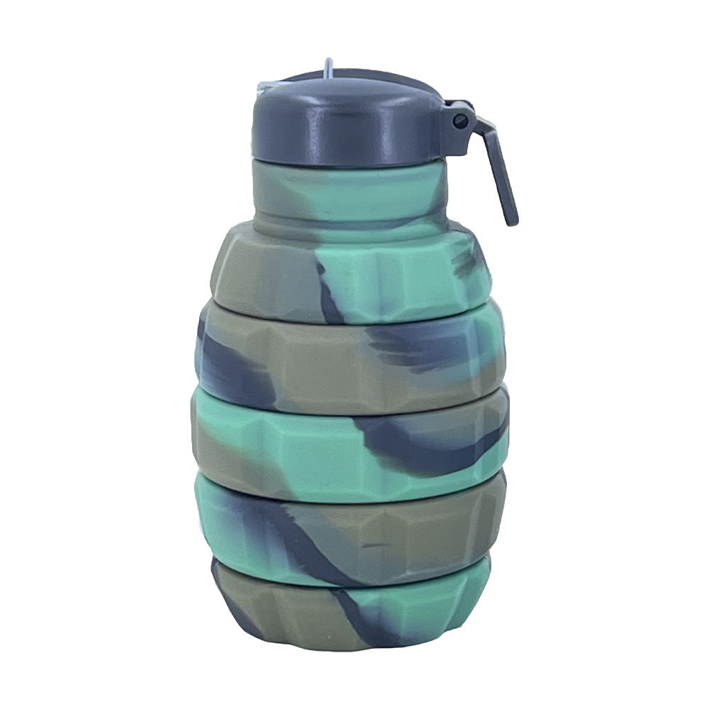 Grenade Camouflage Water Bottle Portable Silicone