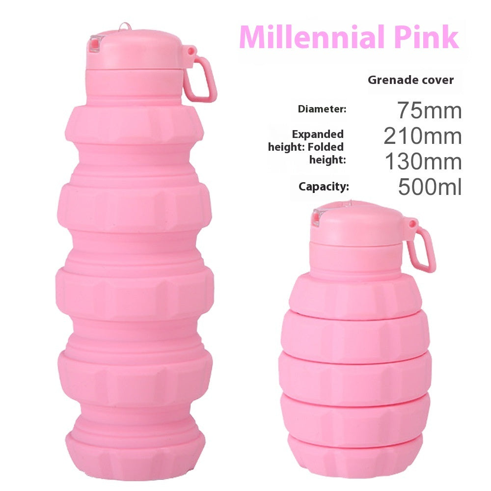 Grenade Camouflage Water Bottle Portable Silicone