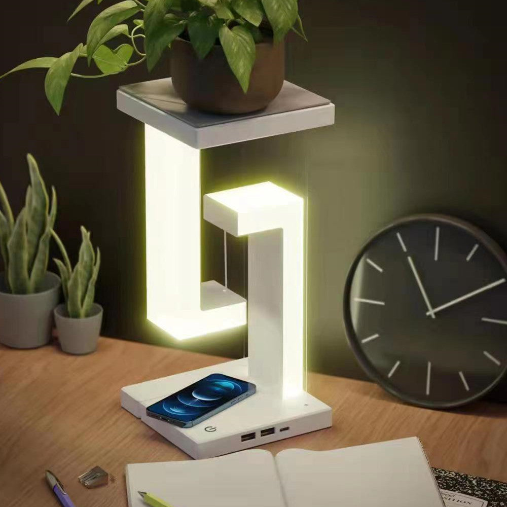 3IN1  Anti Gravity Wireless Charging Table Lamp