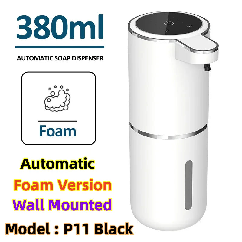 Automatic Foam Soap Dispenser – 380ML/400ML/600ML, USB Rechargeable, Smart Hand Wash, White ABS"