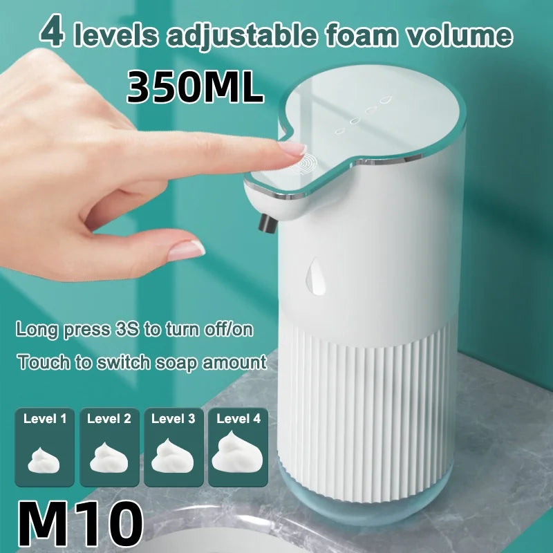 Automatic Foam Soap Dispenser – 380ML/400ML/600ML, USB Rechargeable, Smart Hand Wash, White ABS"