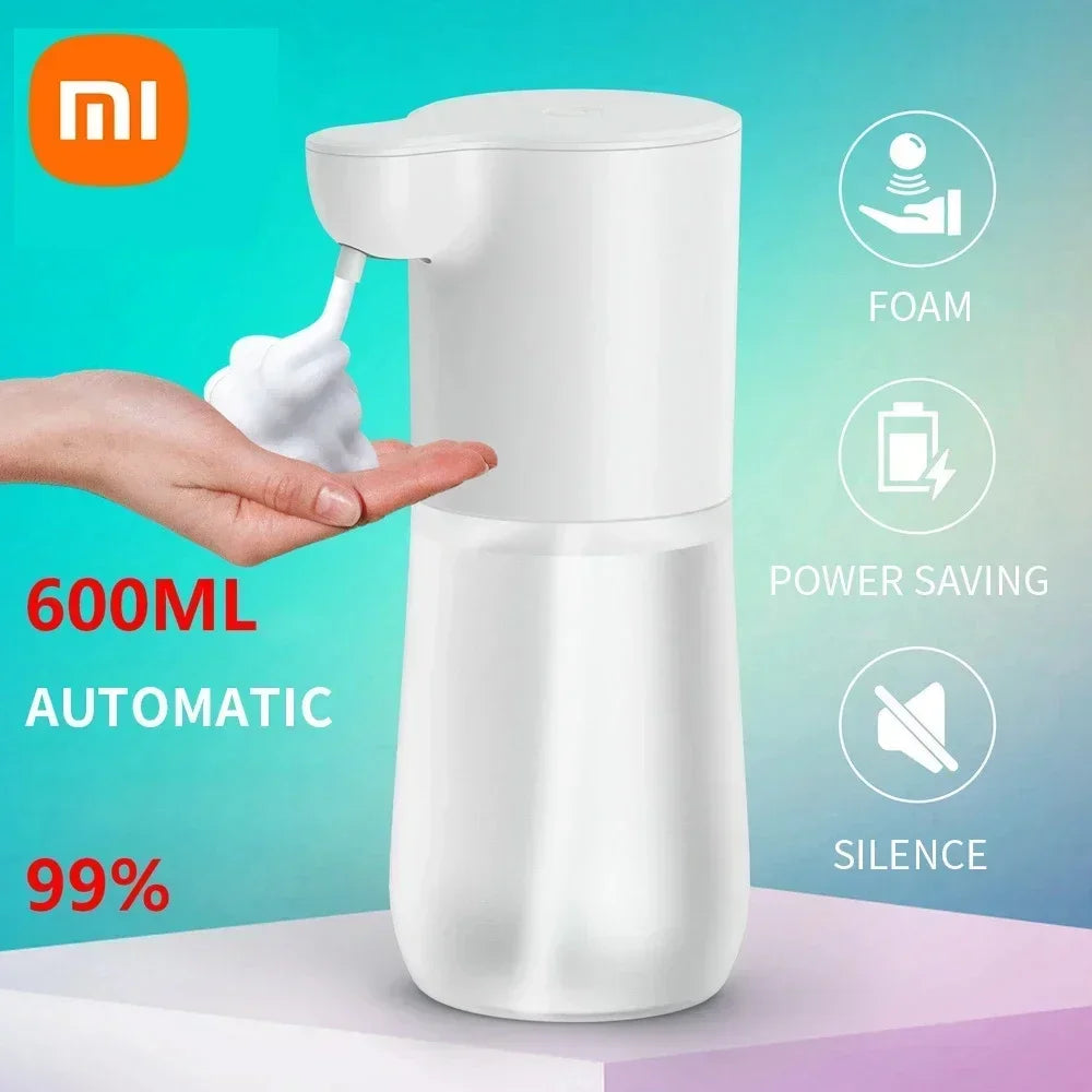 Automatic Foam Soap Dispenser – 380ML/400ML/600ML, USB Rechargeable, Smart Hand Wash, White ABS"