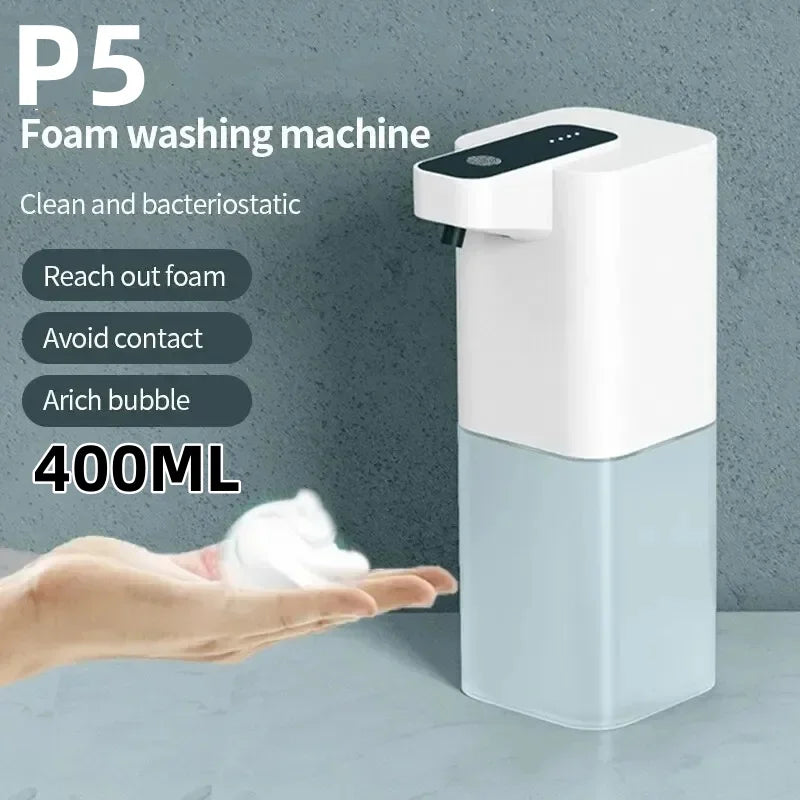 Automatic Foam Soap Dispenser – 380ML/400ML/600ML, USB Rechargeable, Smart Hand Wash, White ABS"