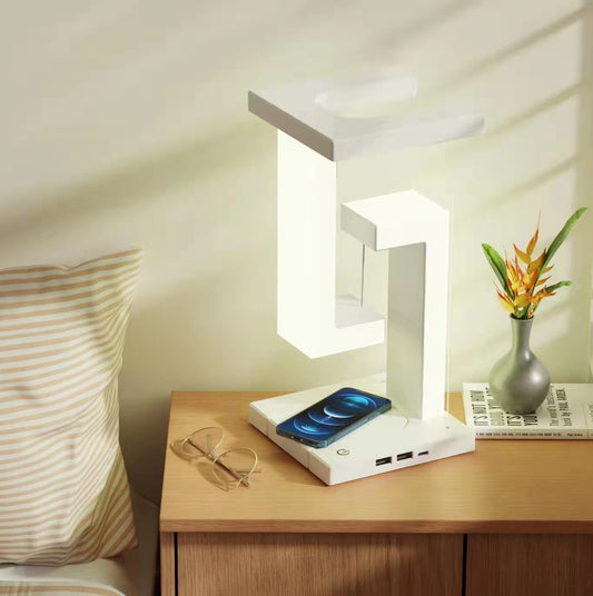 3IN1  Anti Gravity Wireless Charging Table Lamp