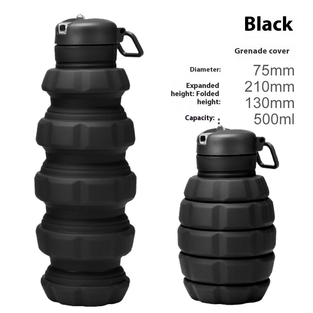 Grenade Camouflage Water Bottle Portable Silicone