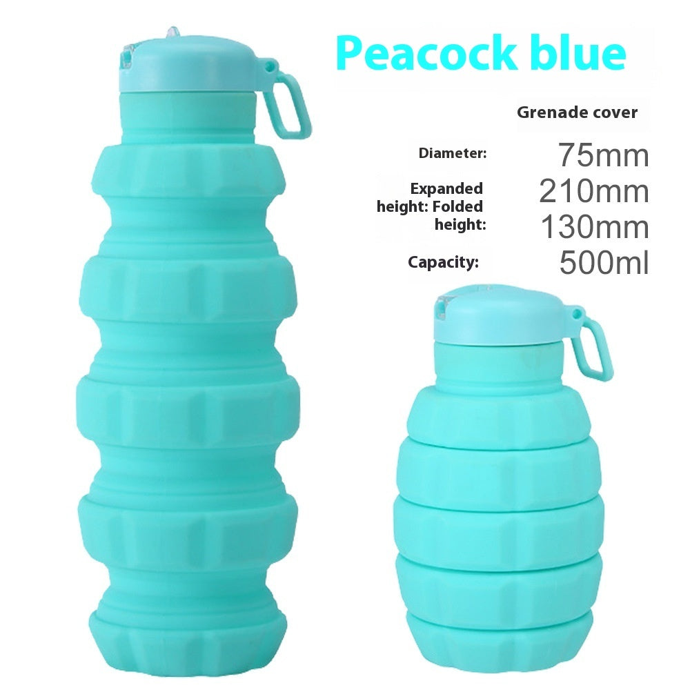 Grenade Camouflage Water Bottle Portable Silicone